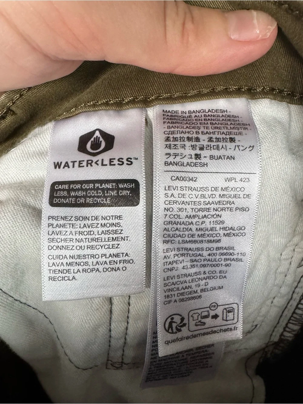 Levi’s 511 Olive Green Slim Fit Stretch Twill Pants Size 31